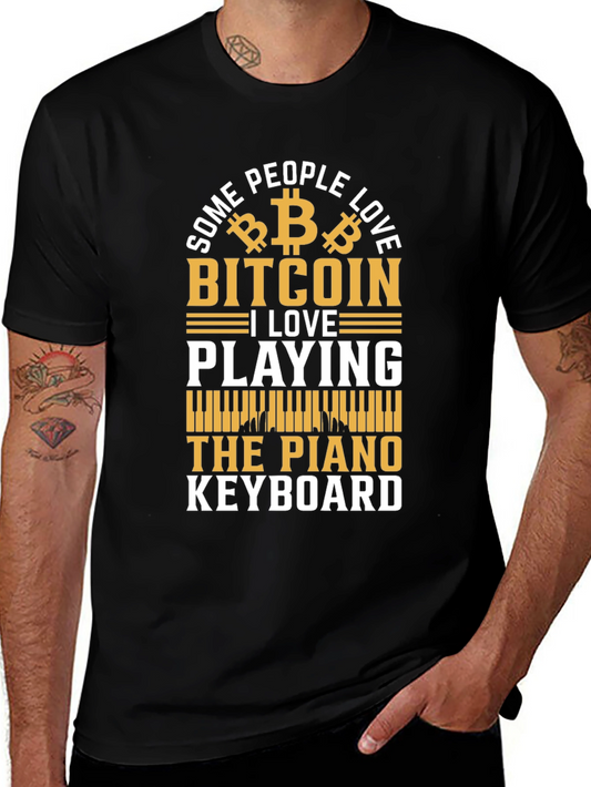 Bitcoin & Piano Keyboard T-Shirt