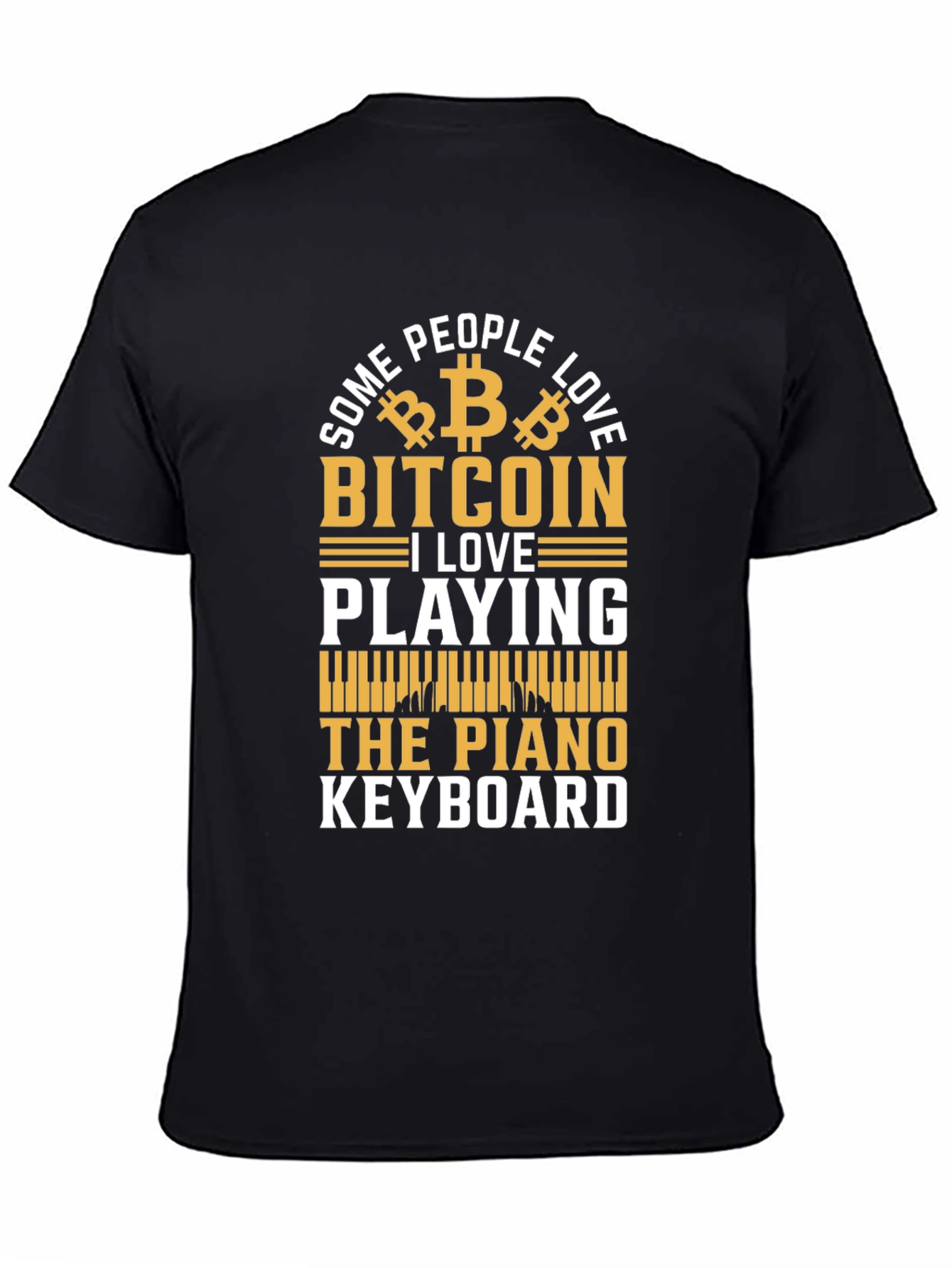 Bitcoin & Piano Keyboard T-Shirt