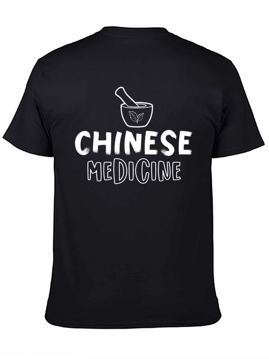 Chinese Medicine Black Graphic T-Shirt