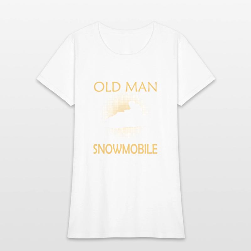Old man with a snowmobile - Never underestimate