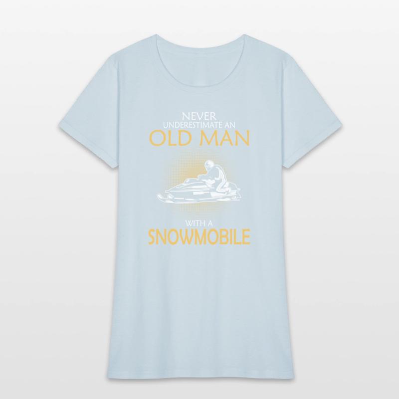 Old man with a snowmobile - Never underestimate