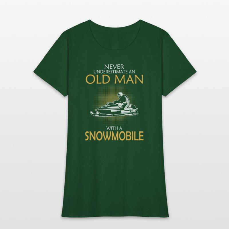 Old man with a snowmobile - Never underestimate