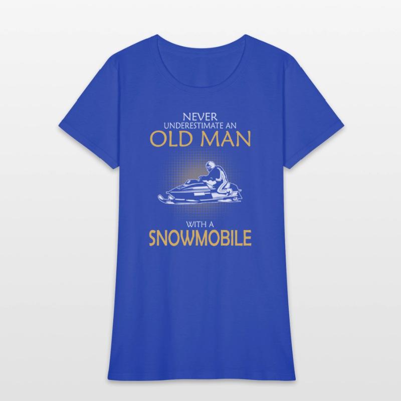 Old man with a snowmobile - Never underestimate