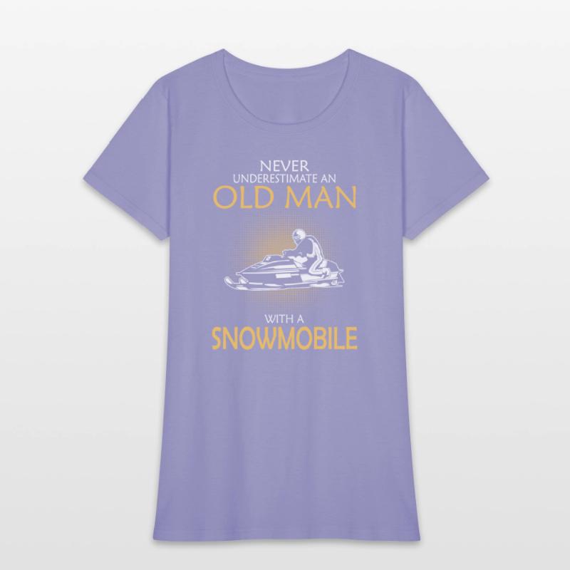 Old man with a snowmobile - Never underestimate