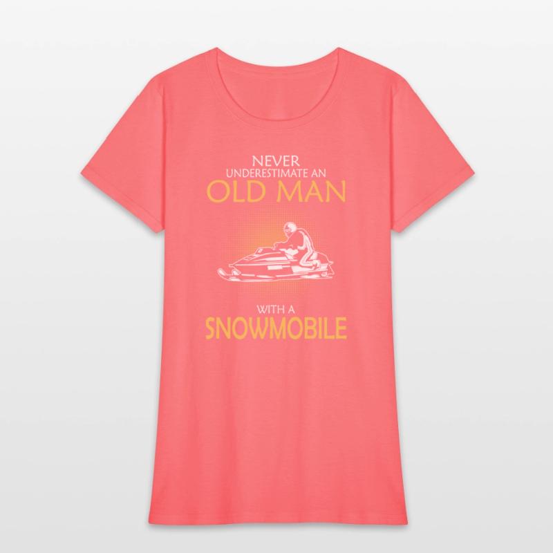 Old man with a snowmobile - Never underestimate