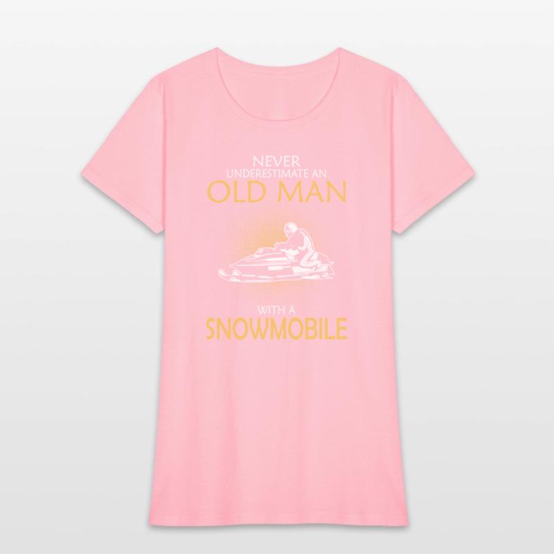 Old man with a snowmobile - Never underestimate