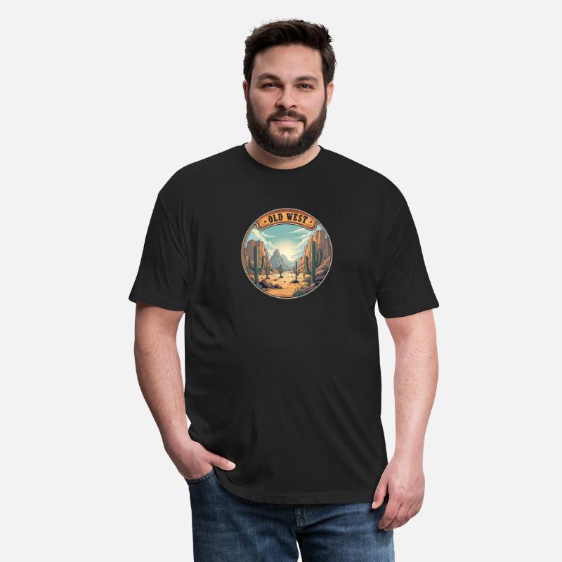 Old West Desert Sunset Vintage illustration
