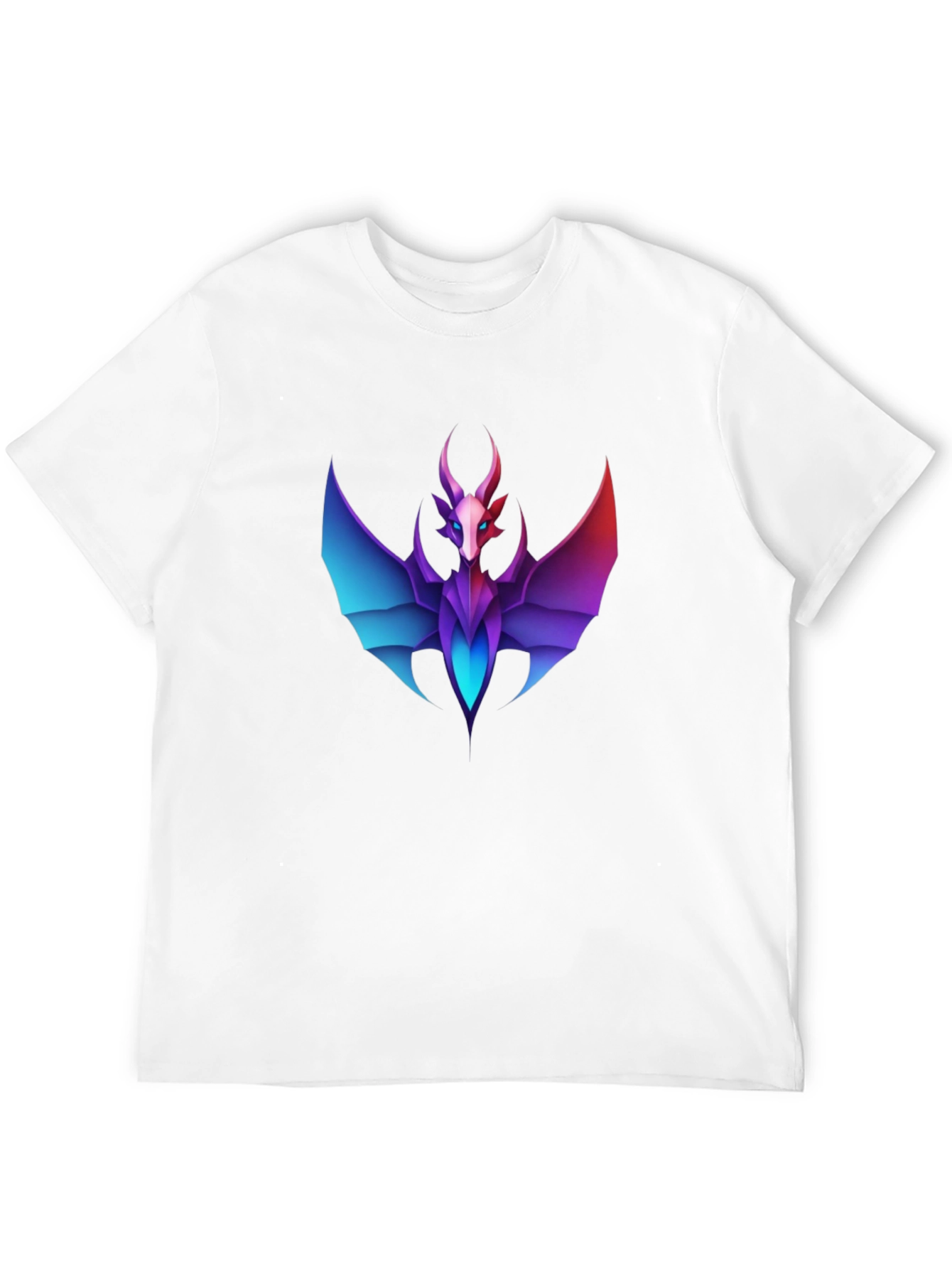 Geometric Dragon Graphic Tee - Black