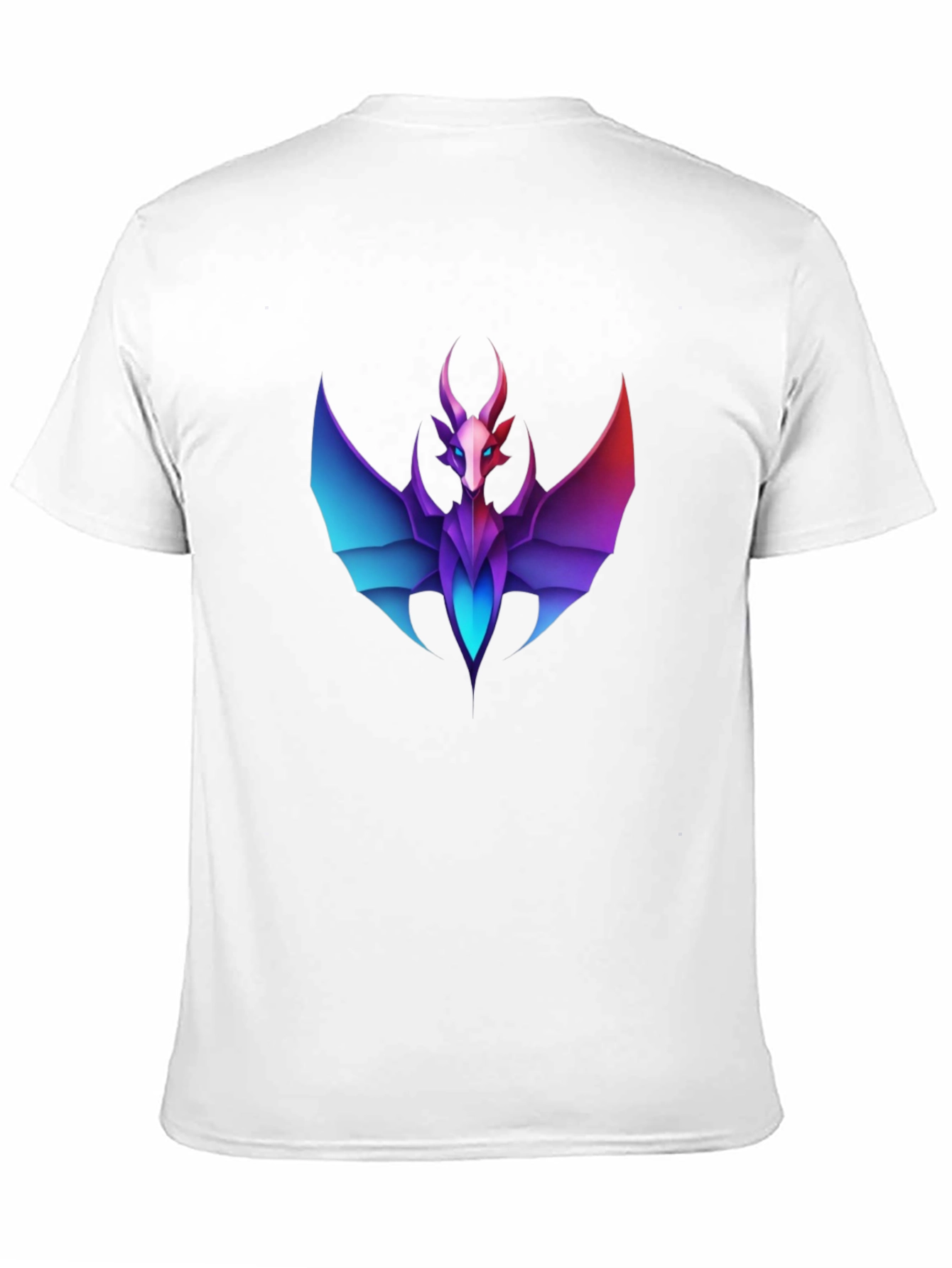 Geometric Dragon Graphic Tee - Black