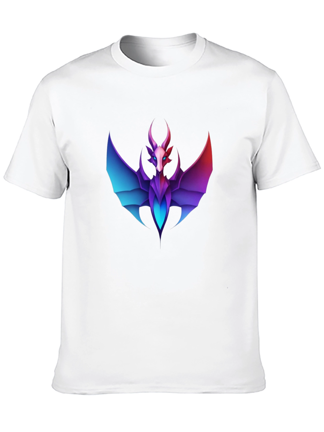 Geometric Dragon Graphic Tee - Black