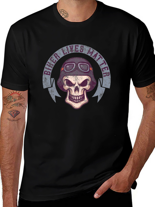 Biker Lives Matter Skull T-Shirt