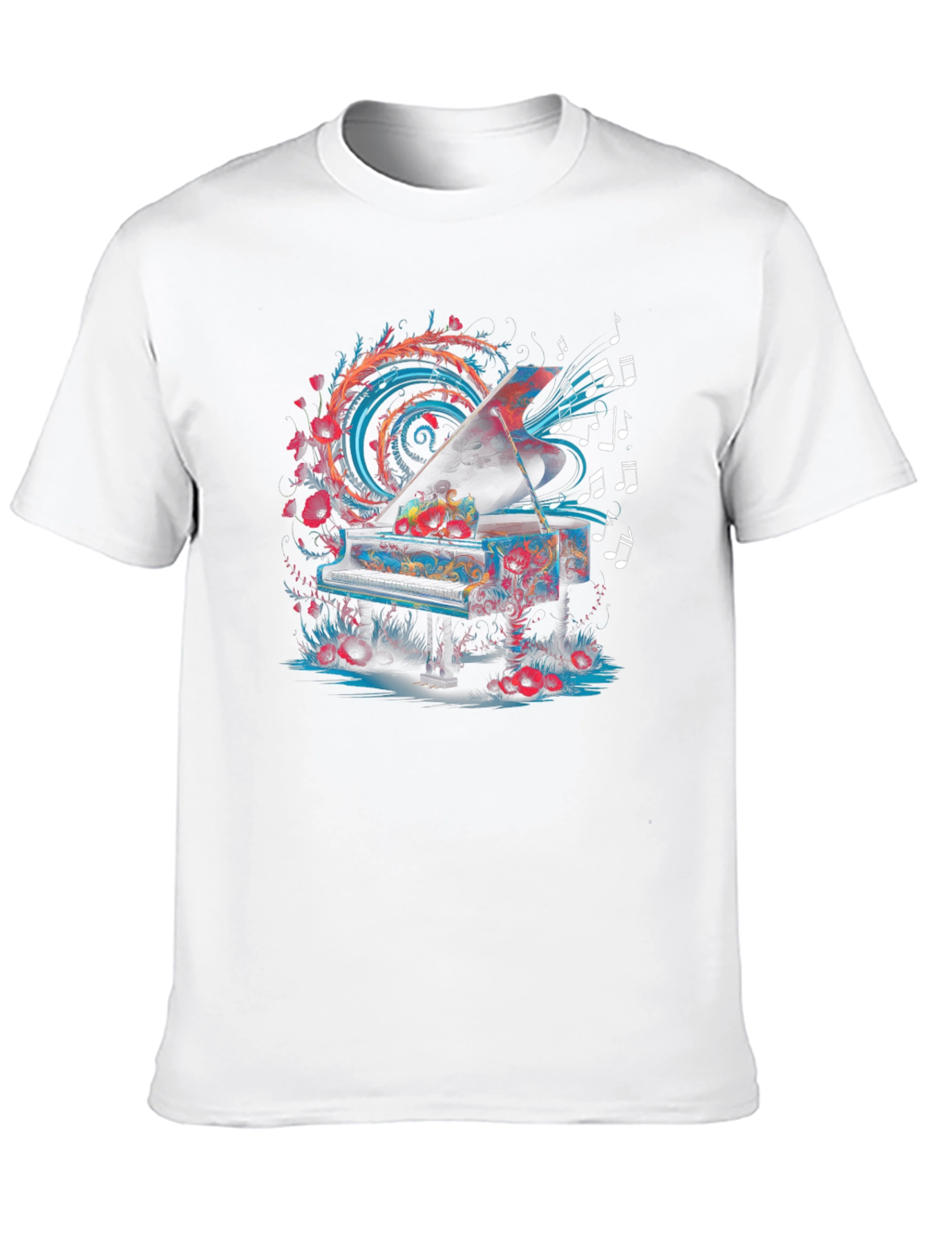 Piano Music Art Tee - Unique Graphic T-Shirt