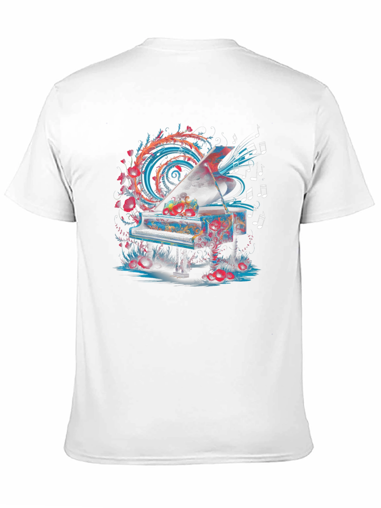 Piano Music Art Tee - Unique Graphic T-Shirt