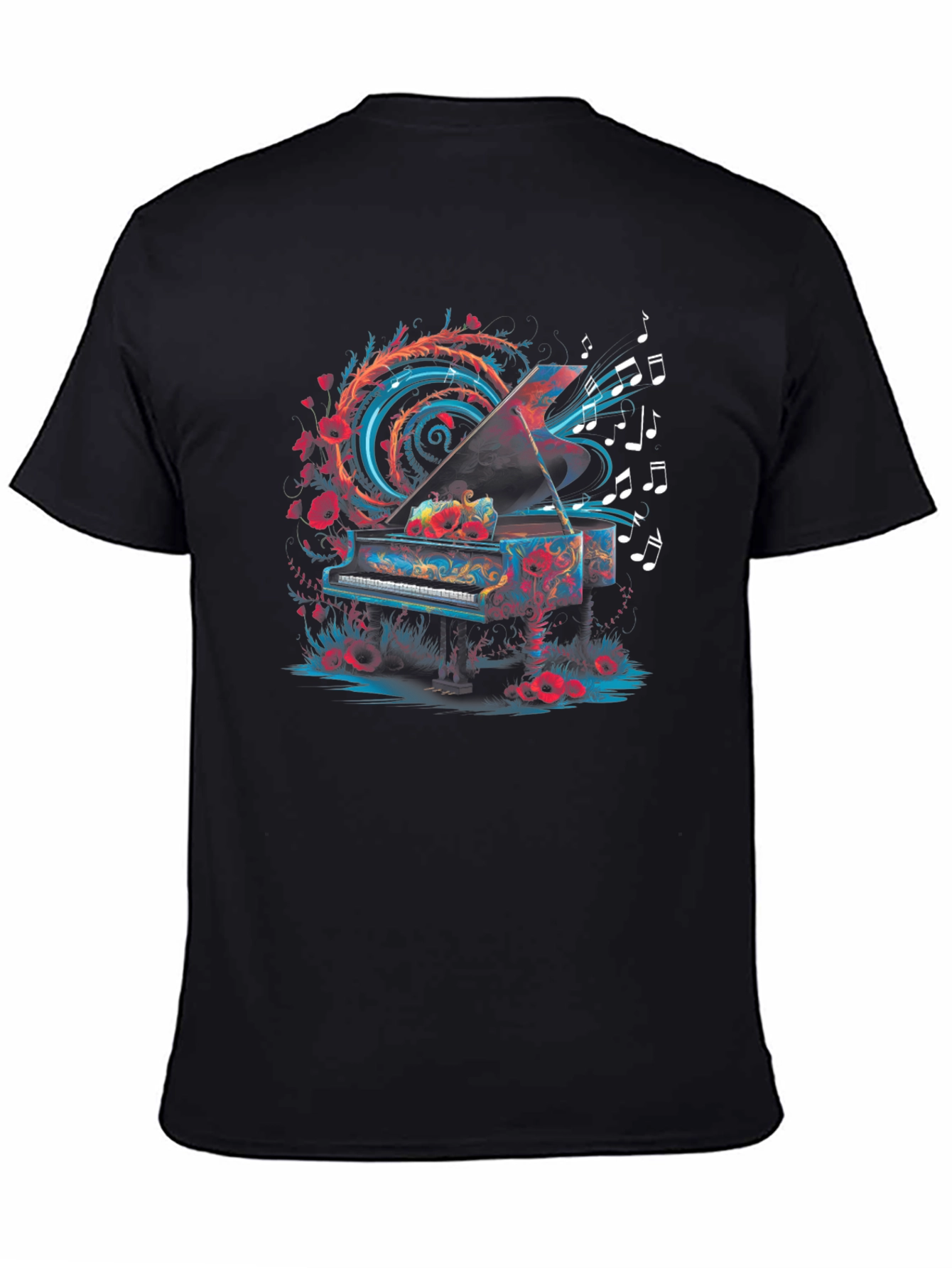 Piano Music Art Tee - Unique Graphic T-Shirt