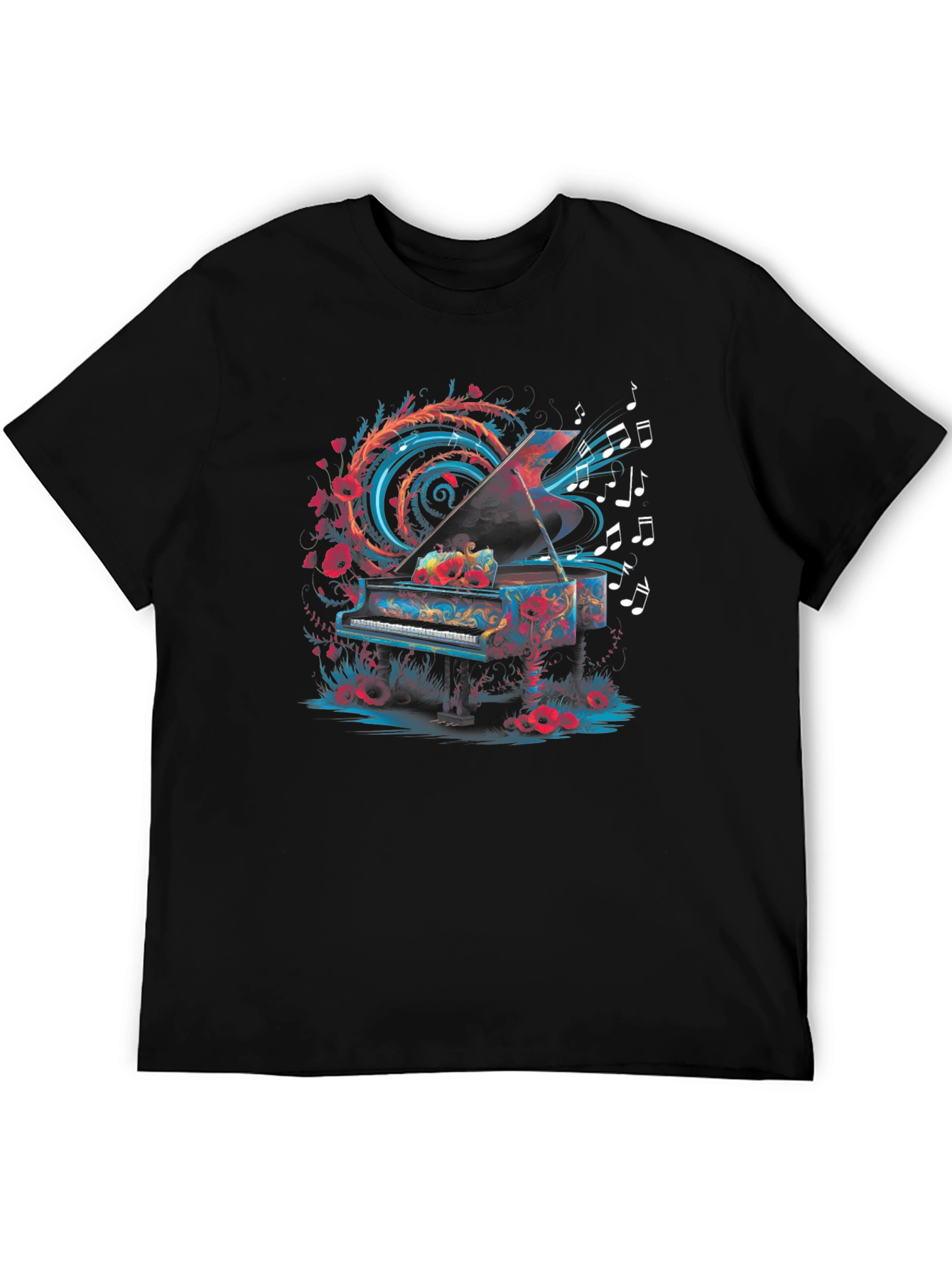 Piano Music Art Tee - Unique Graphic T-Shirt