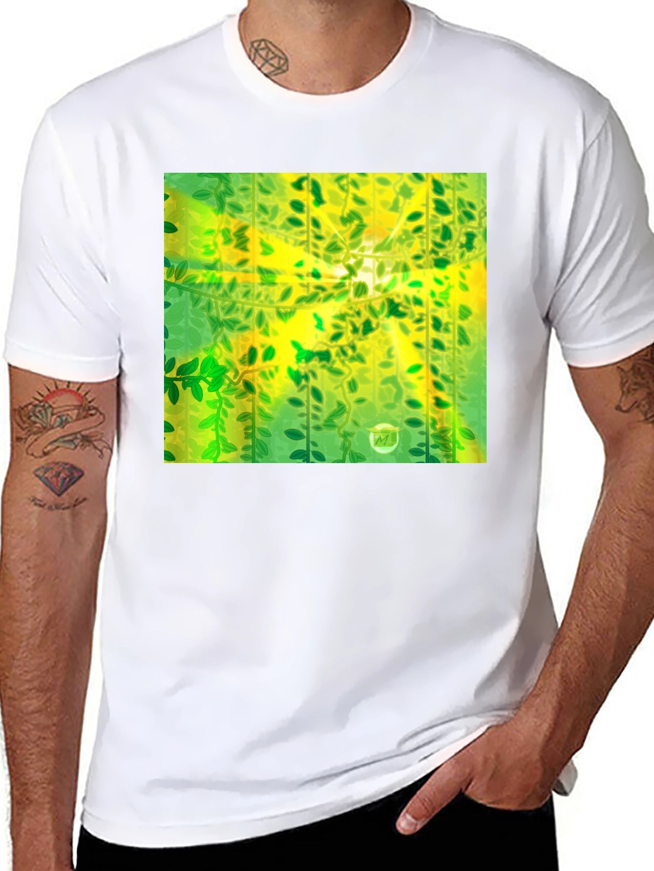 Green Vines Graphic T-Shirt