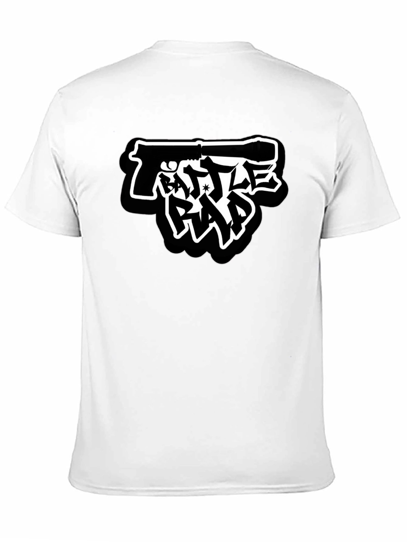 Battle Rap Gun Graphic T-Shirt - Black
