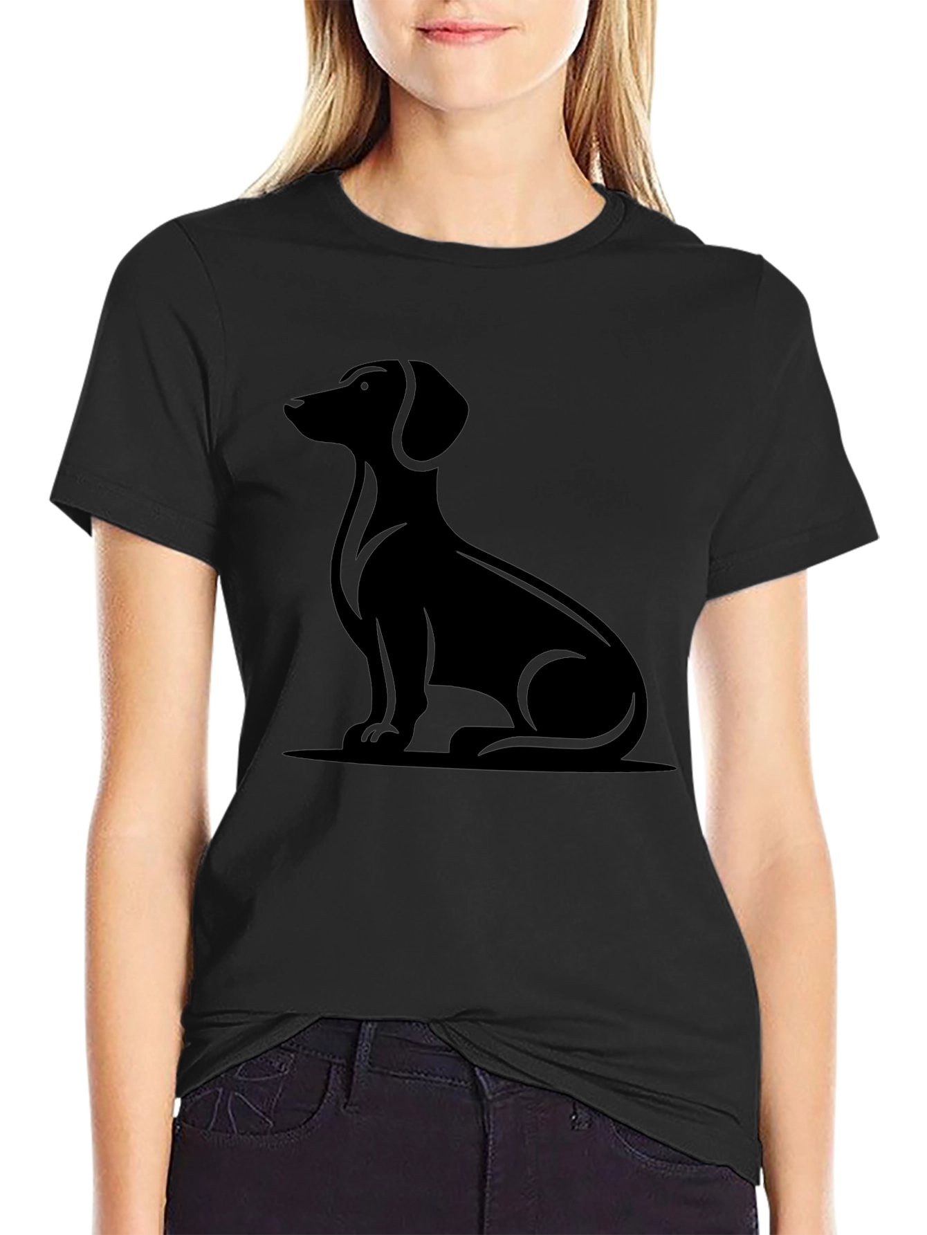 Black Dachshund Graphic Tee