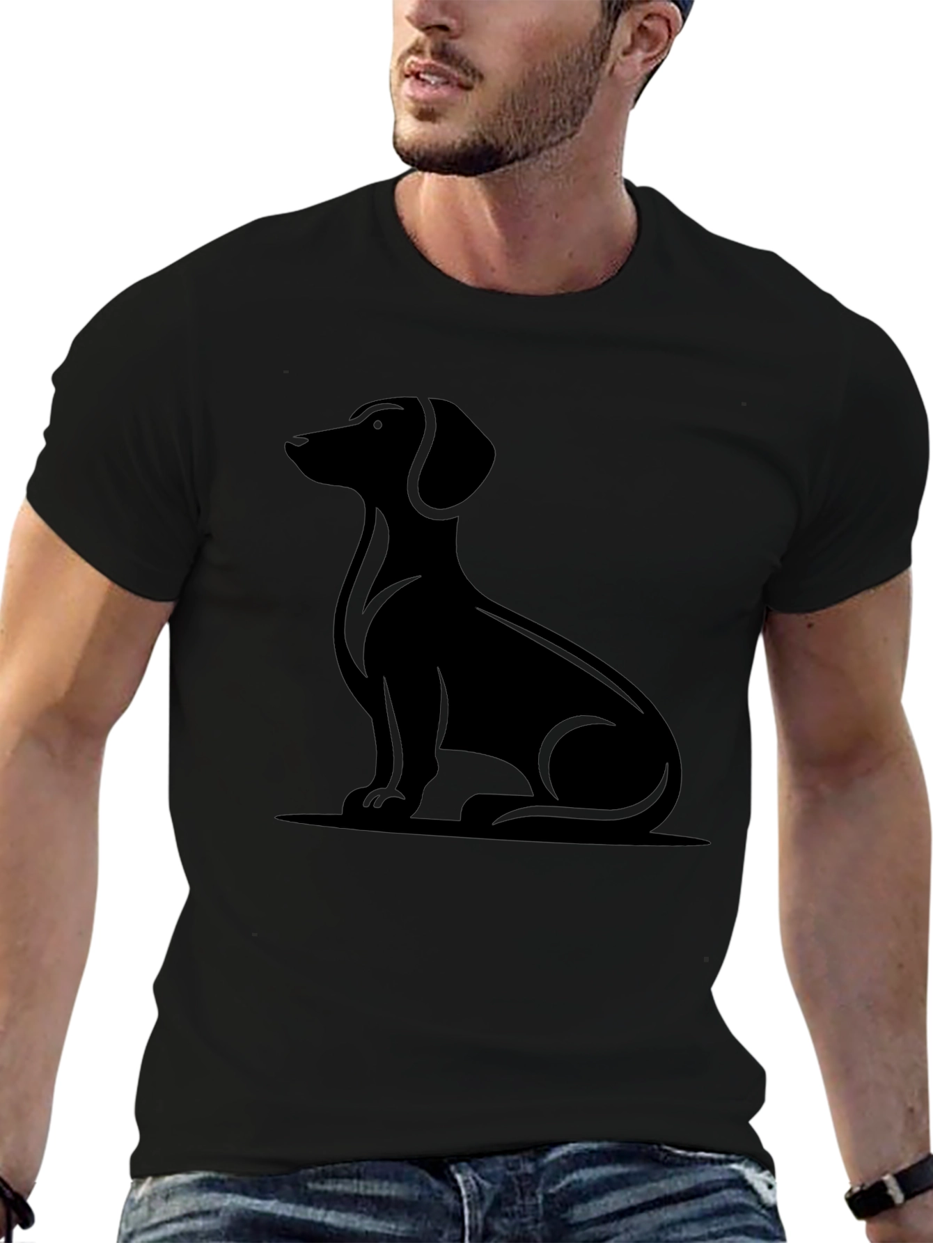 Black Dachshund Graphic Tee