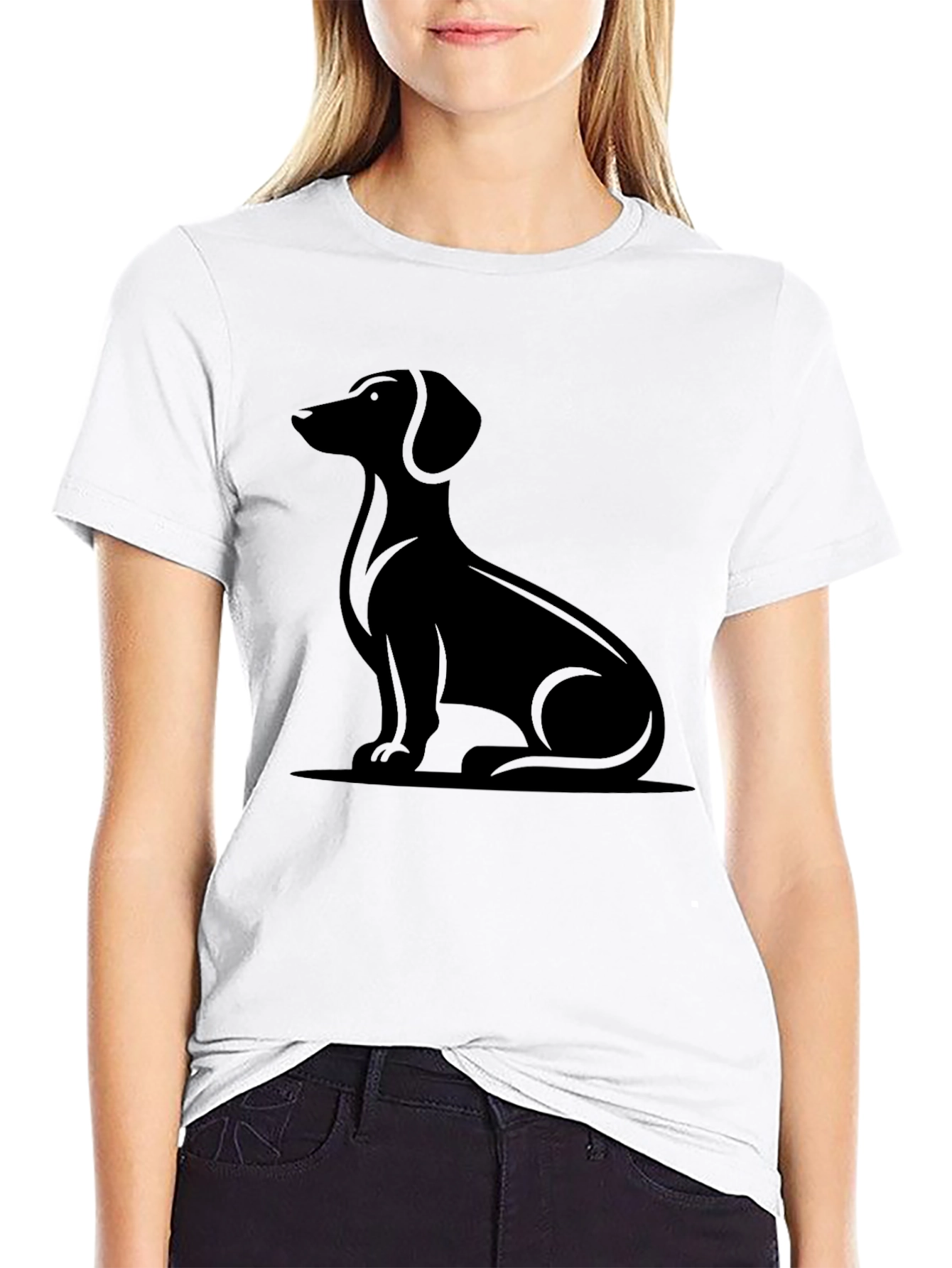 Black Dachshund Graphic Tee