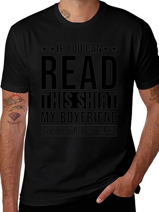 Funny Boyfriend T-Shirt - Read This Shirt