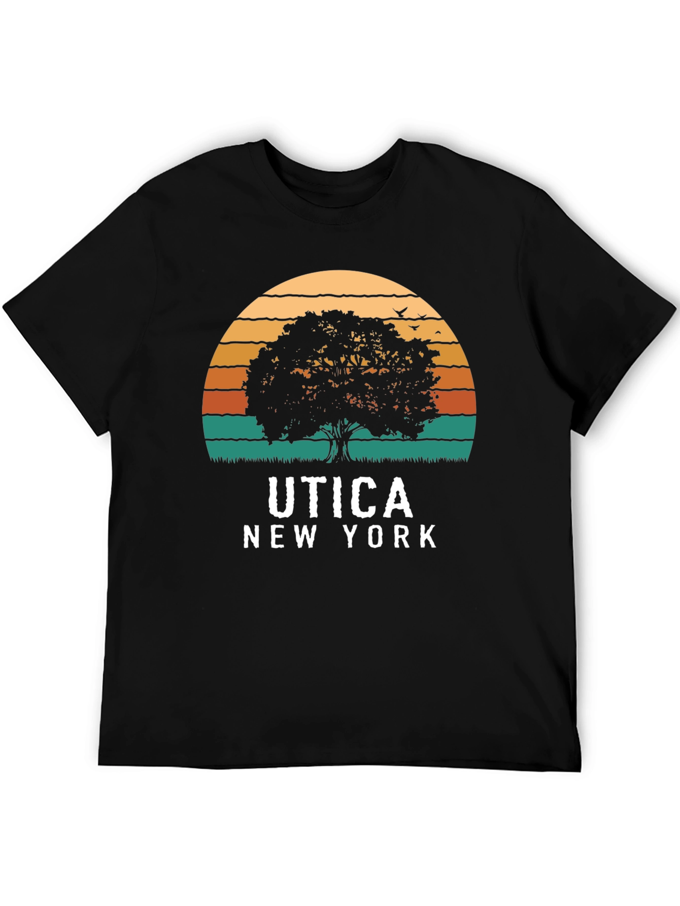 Utica New York Sunset Tree Graphic Tee