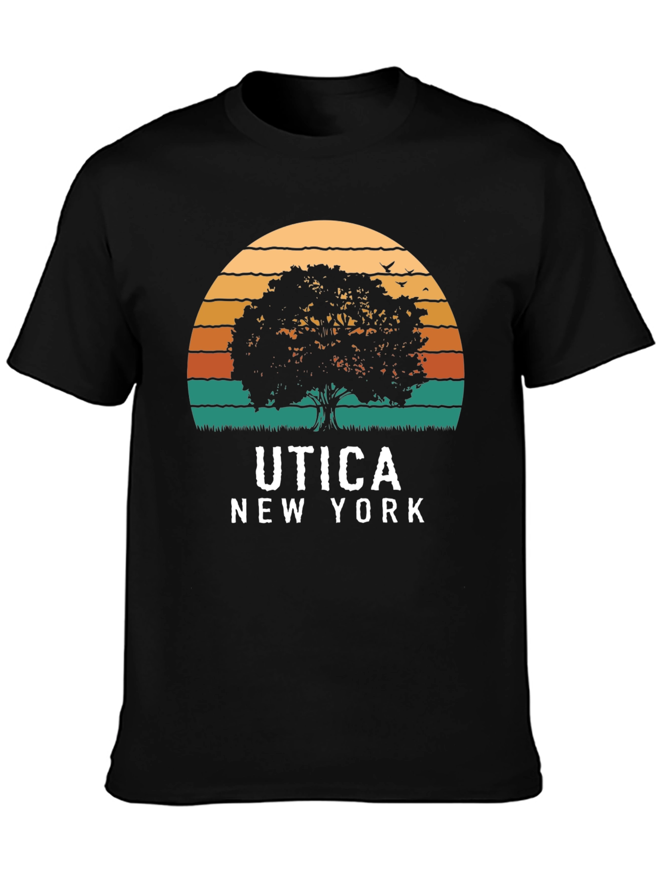 Utica New York Sunset Tree Graphic Tee