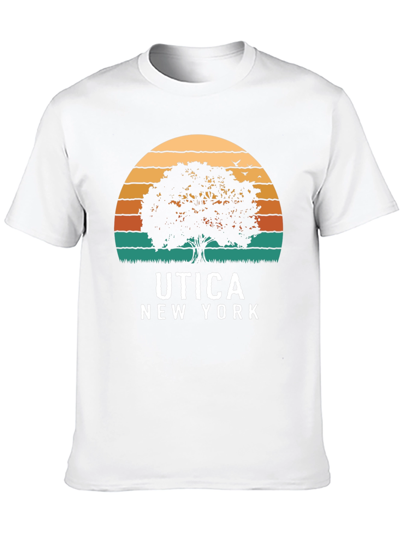 Utica New York Sunset Tree Graphic Tee