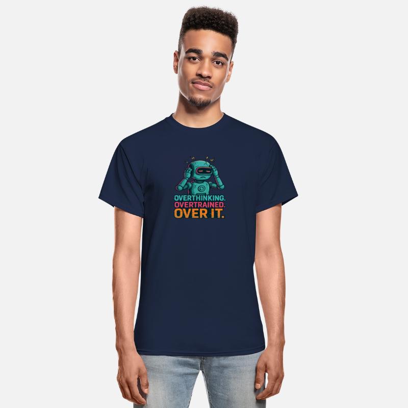 Overthinking Robot Illustration