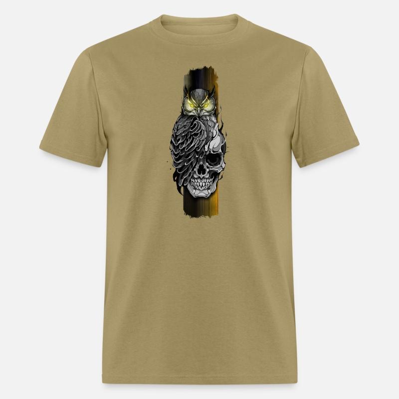 Owl Perched on Skull