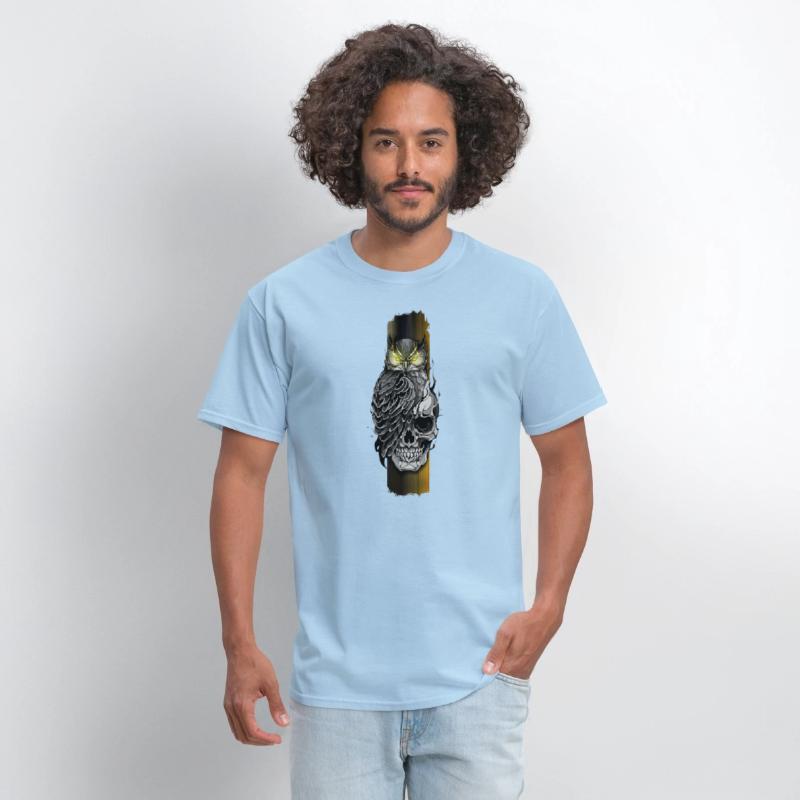 Owl Perched on Skull