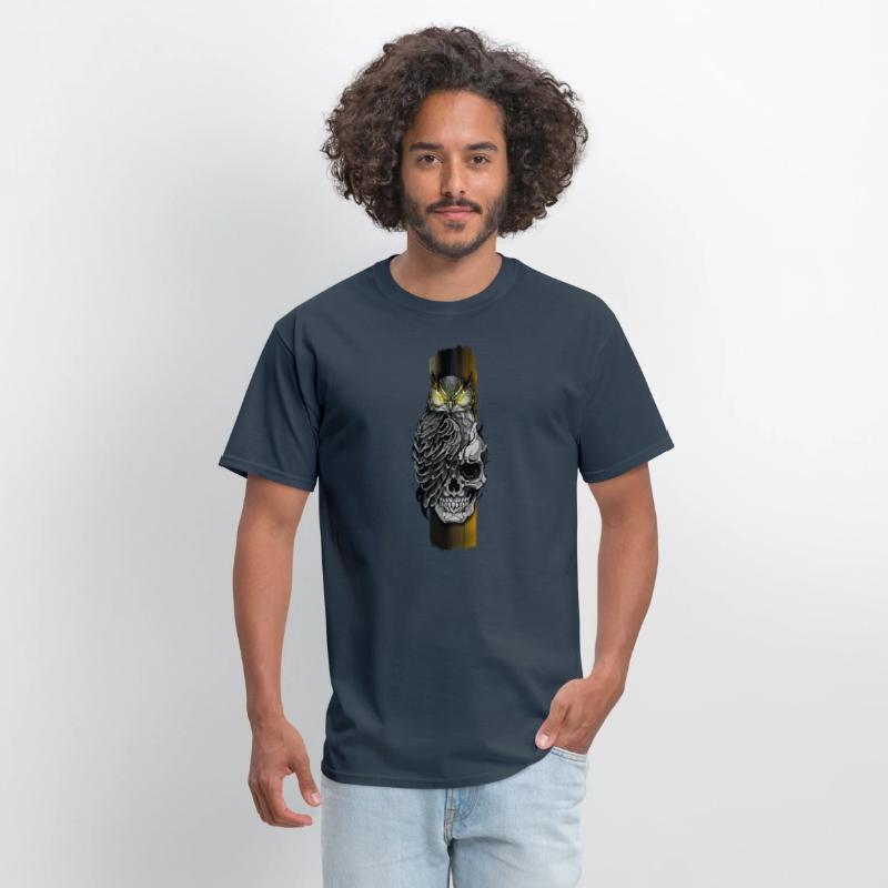 Owl Perched on Skull