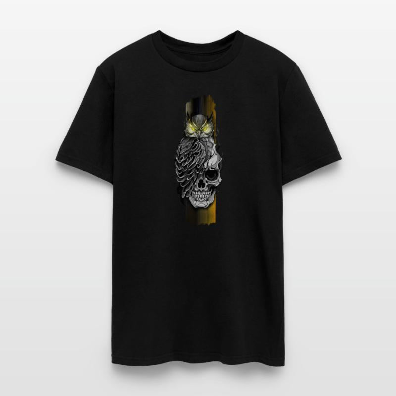 Owl Perched on Skull
