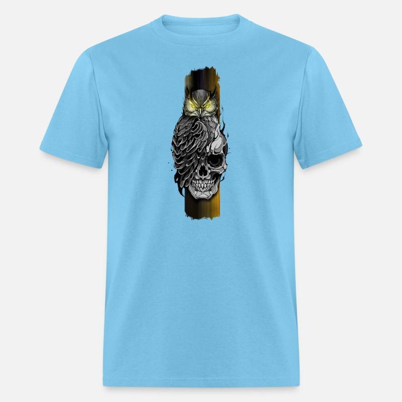 Owl Perched on Skull