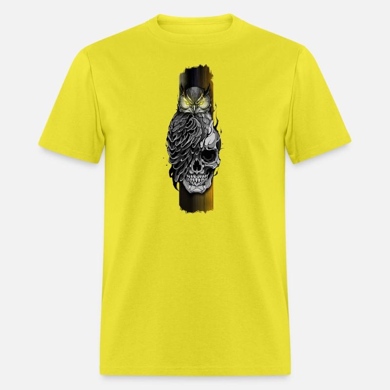Owl Perched on Skull