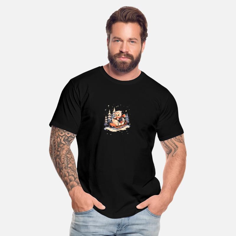 Owl Riding Sled Sledge Sleighing Snow Sledging