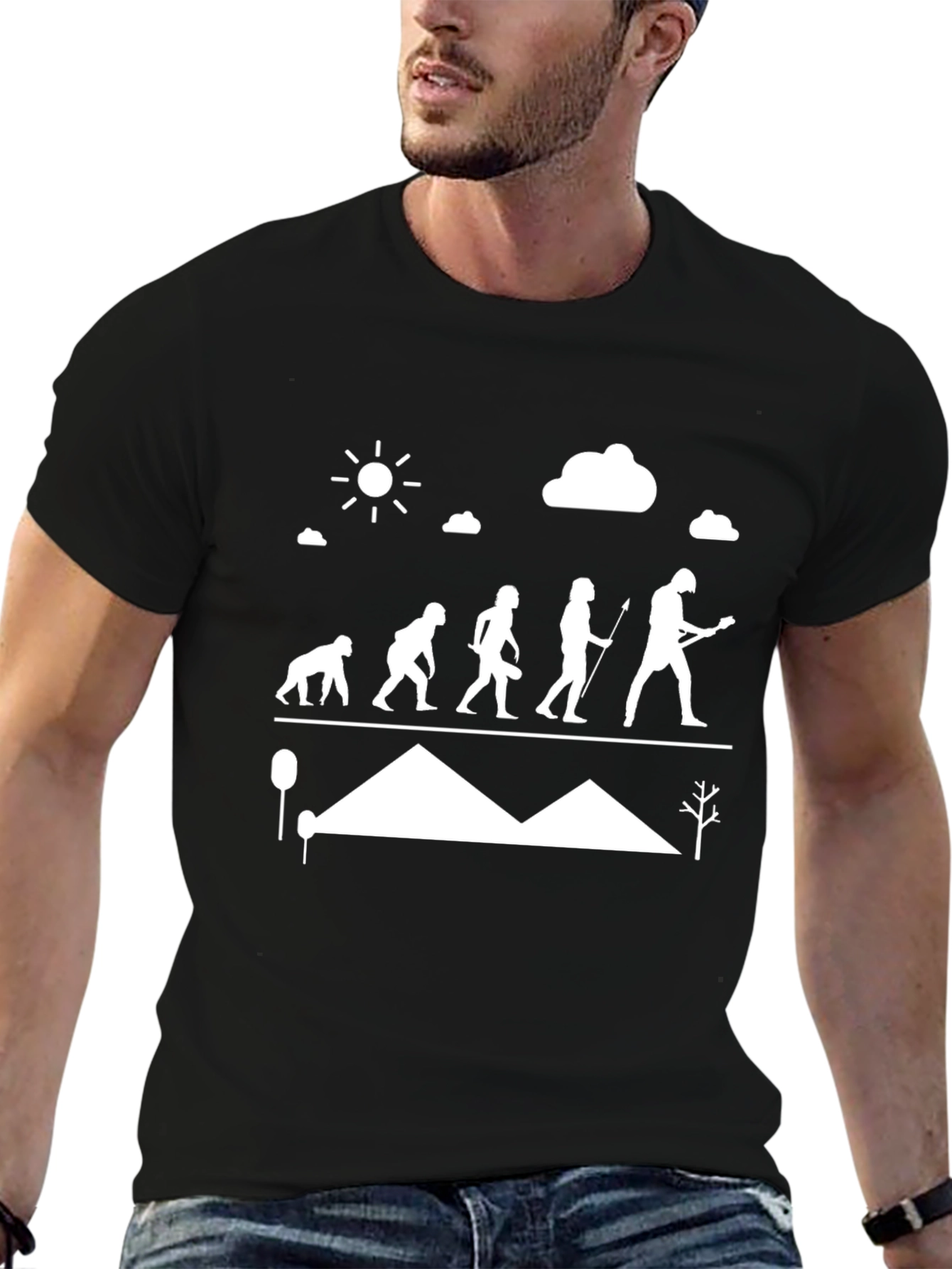 Evolution of Guitar T-Shirt - Black