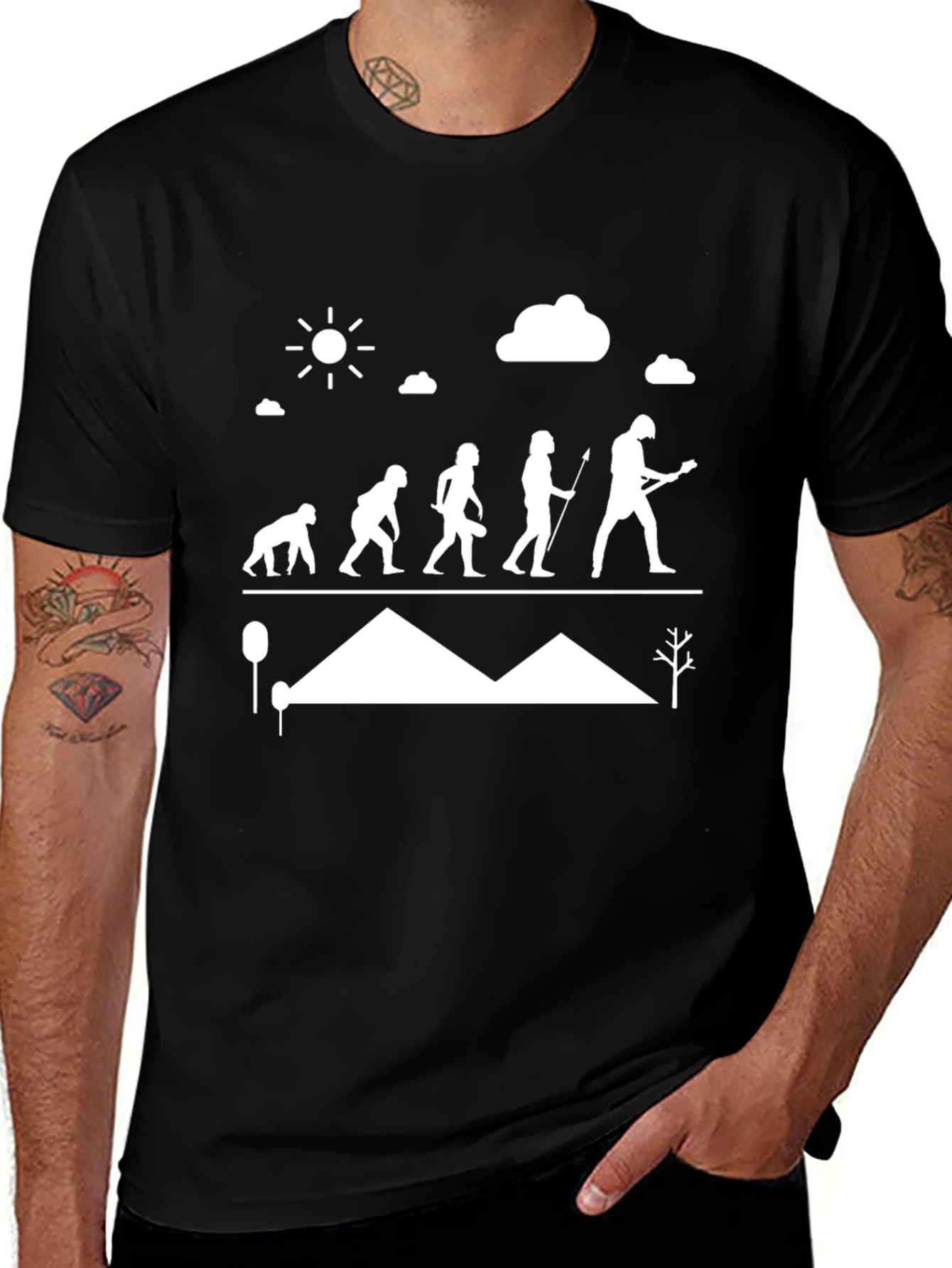 Evolution of Guitar T-Shirt - Black
