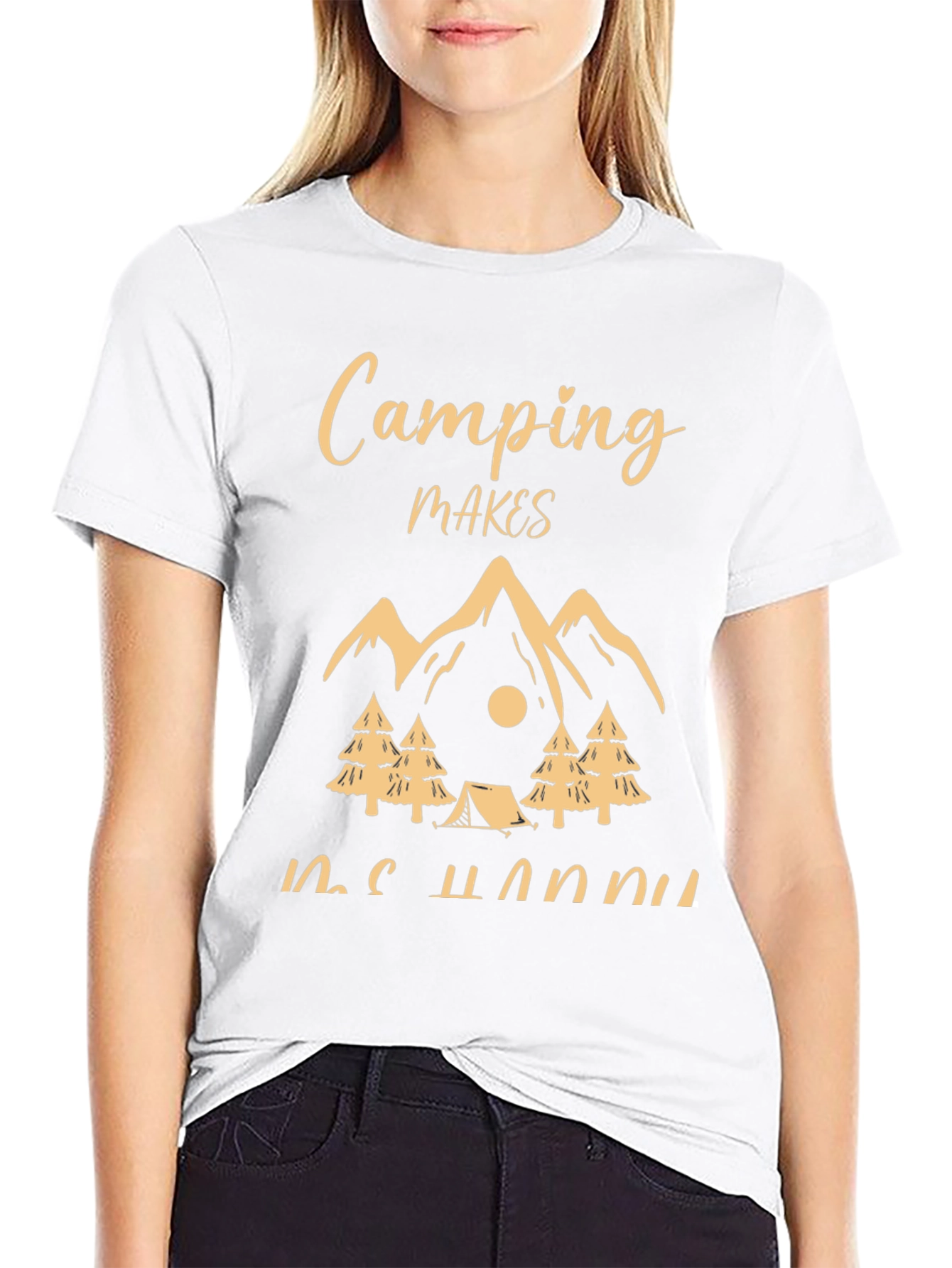 Camping Makes Me Happy Graphic Tee