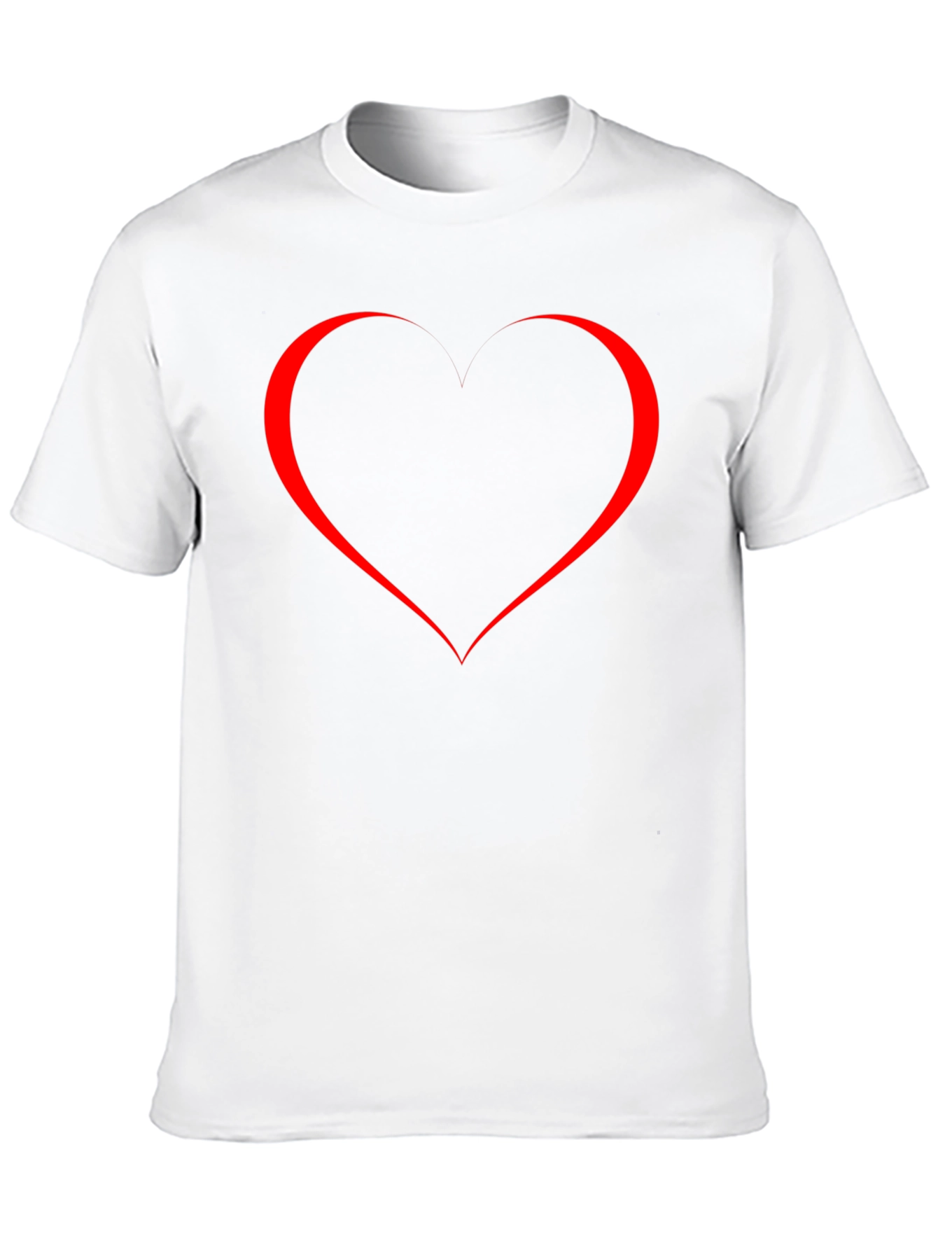 Heart Outline Graphic Tee - Soft Cotton Blend
