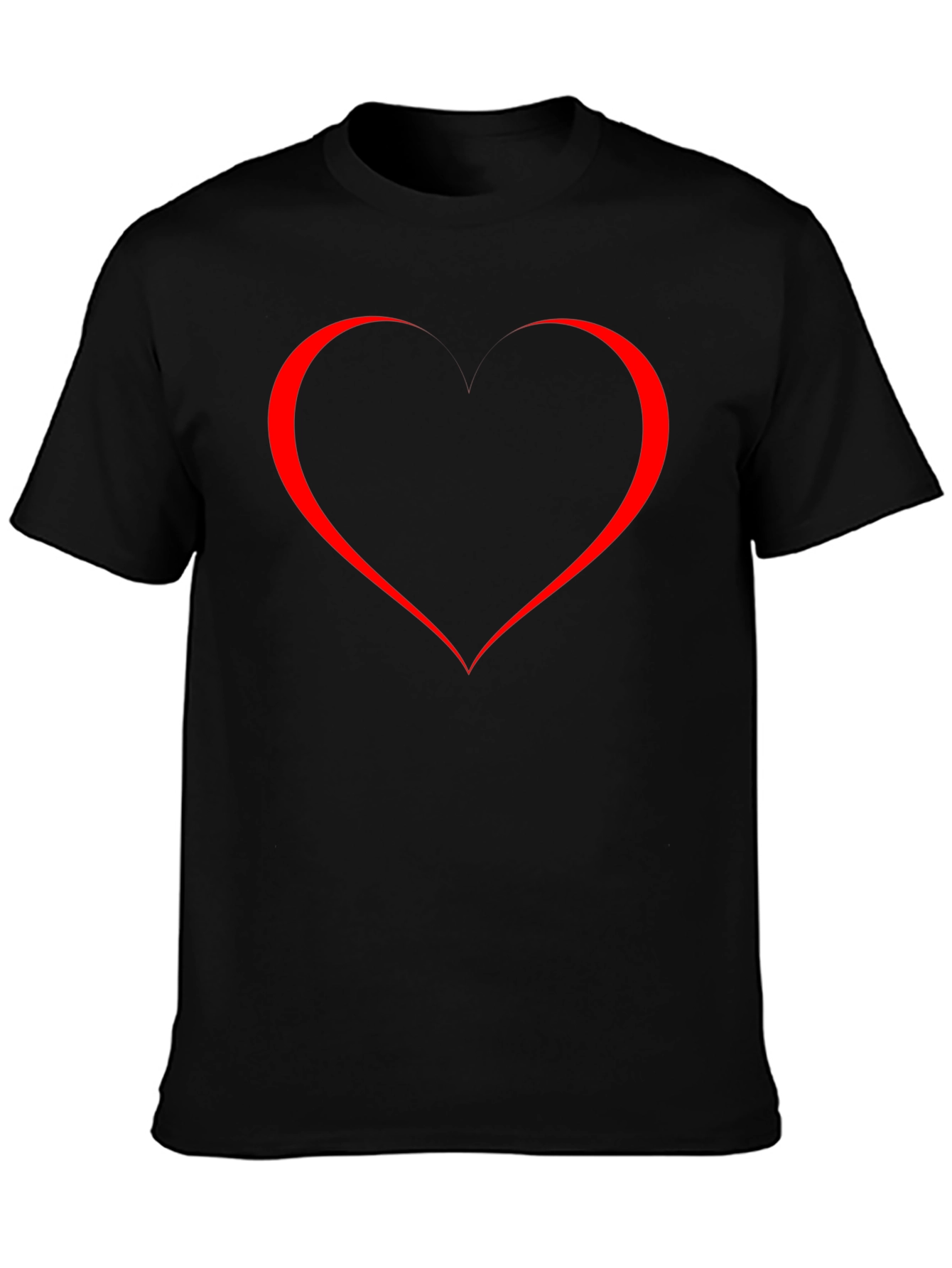 Heart Outline Graphic Tee - Soft Cotton Blend