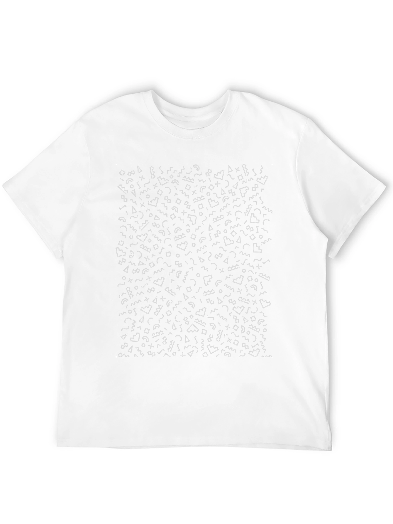 Geometric Pattern Black Tee