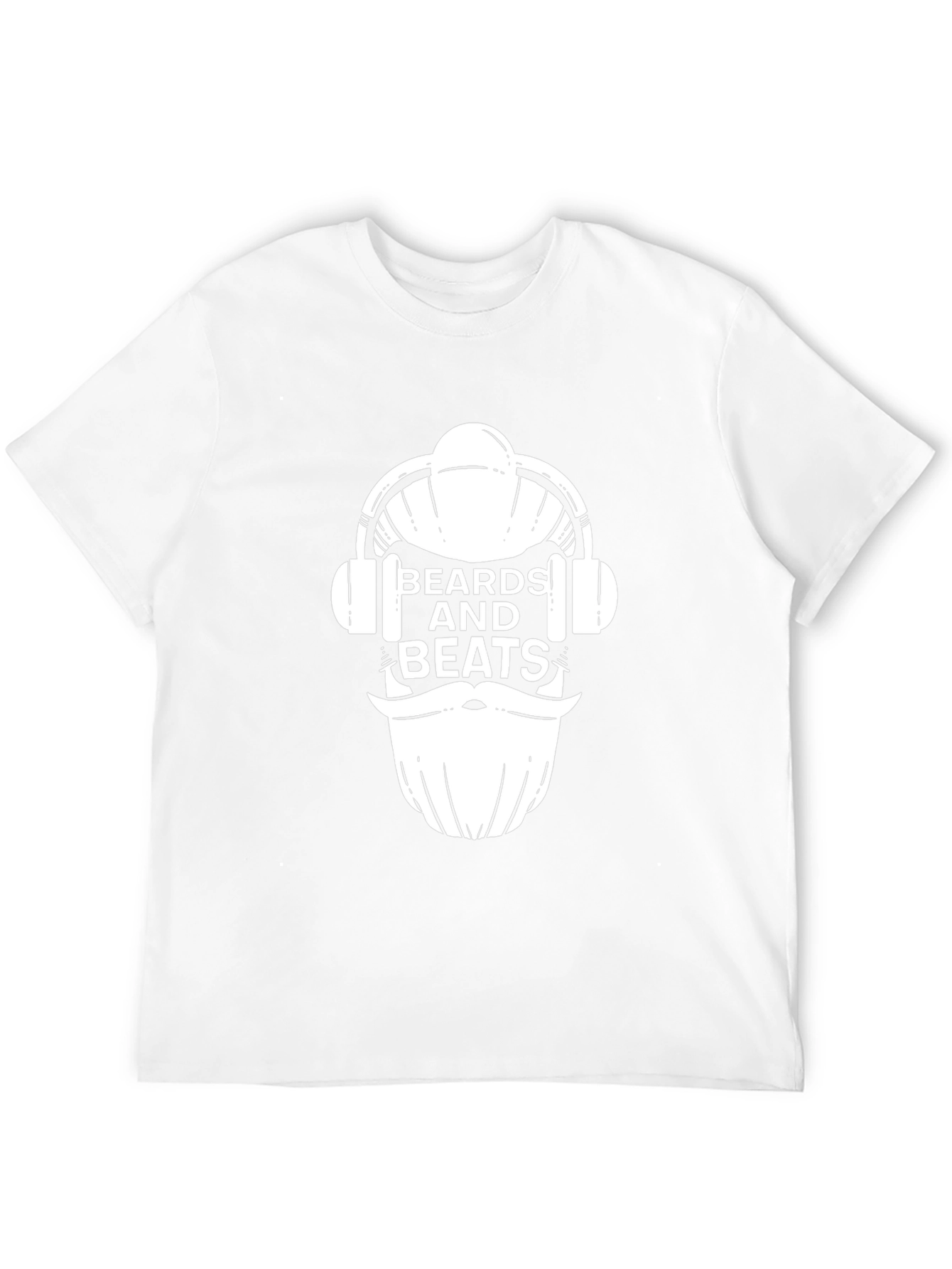 Beards and Beats Graphic Tee - Black Cotton T-Shirt