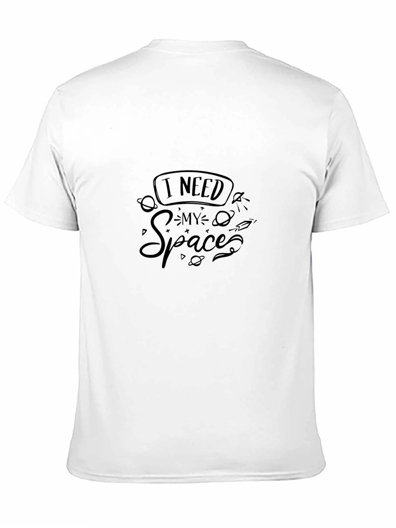 I Need My Space Black Graphic Tee