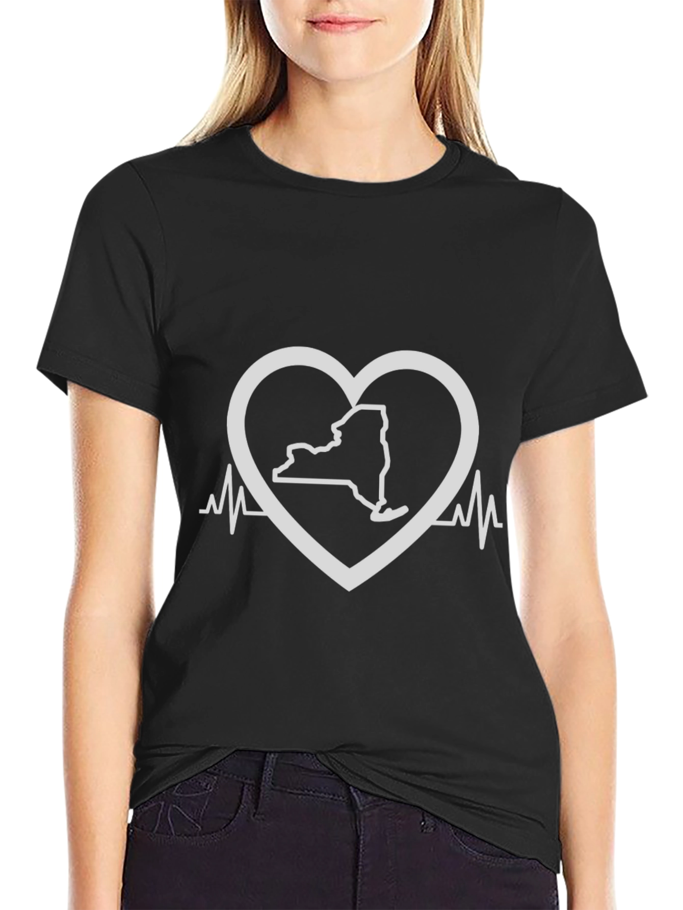 Love New York State Black T-Shirt