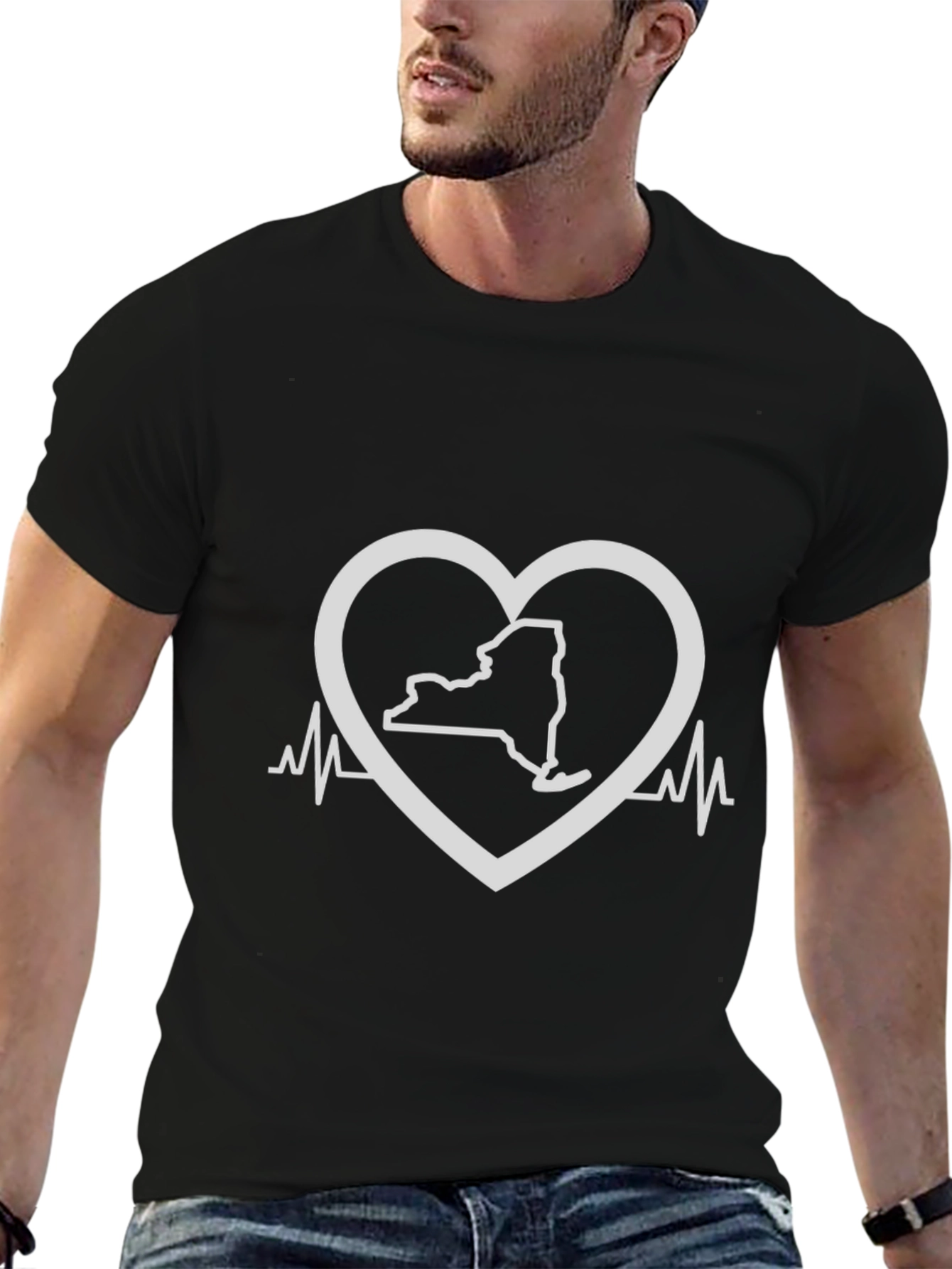 Love New York State Black T-Shirt