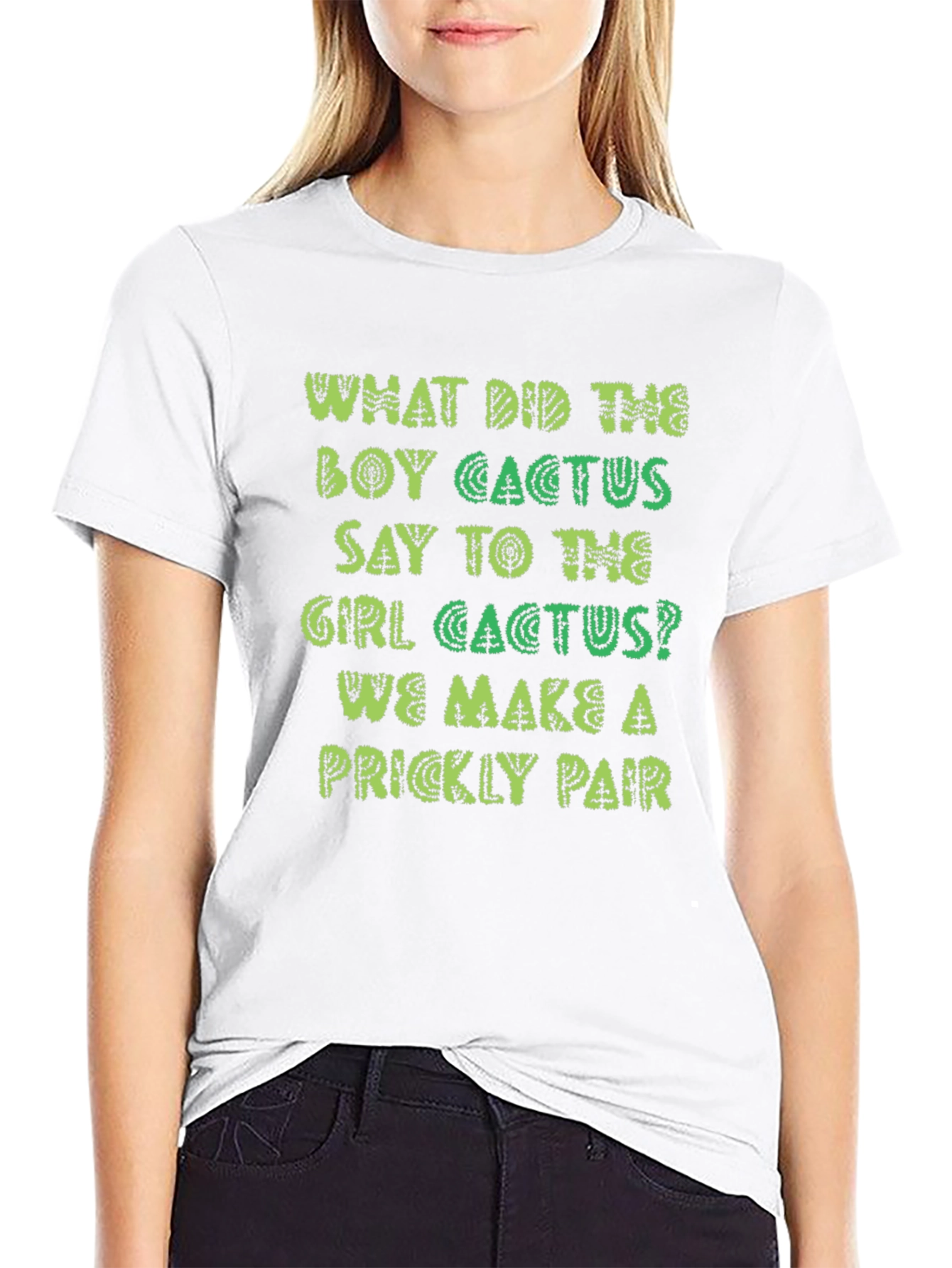 Prickly Pair Cactus Joke Graphic T-Shirt