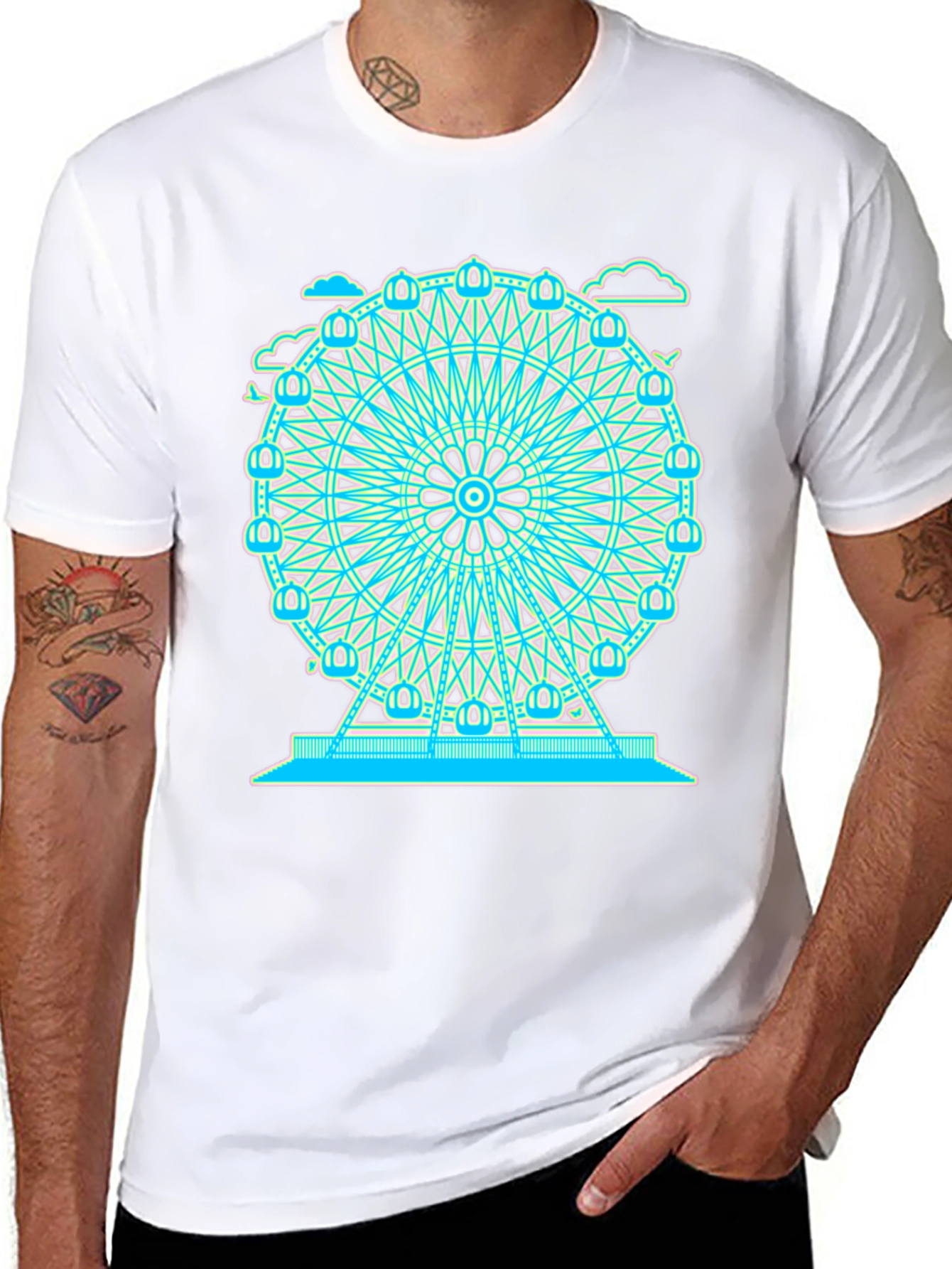 Ferris Wheel Graphic Tee - Black