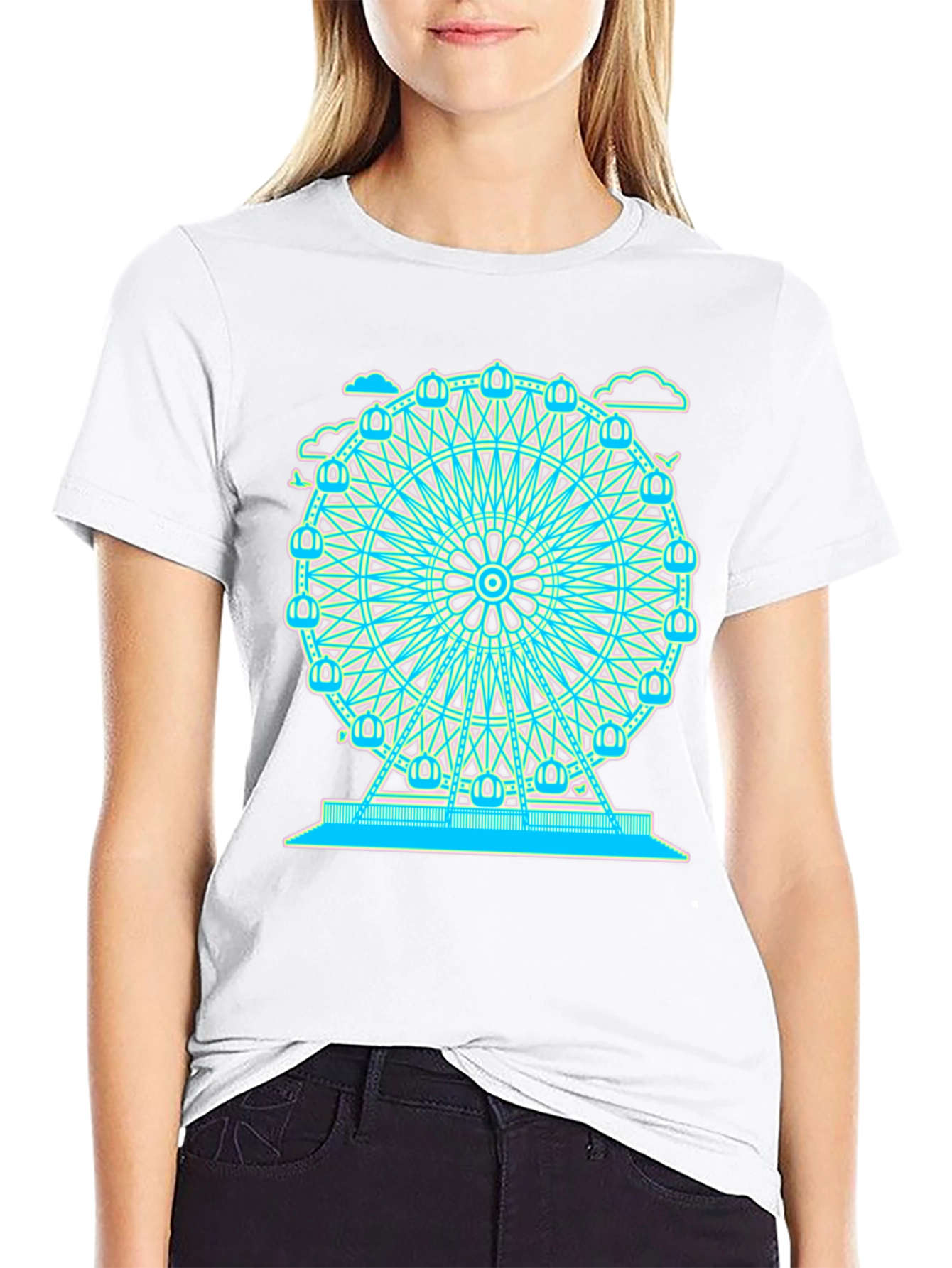 Ferris Wheel Graphic Tee - Black