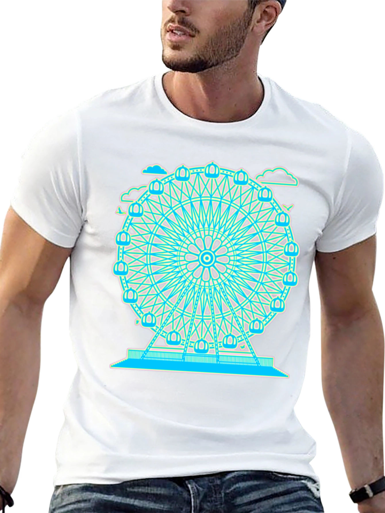 Ferris Wheel Graphic Tee - Black